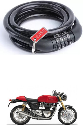 E-Shoppe Bike Number Smart Lock For Thruxton 1200 R Quick Release Lock(Black)