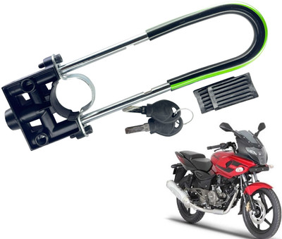 Generox security lock for Pulsar 200 DTS-i Green and Black Pulsar 200 DTS-i U Lock(Black, Green)