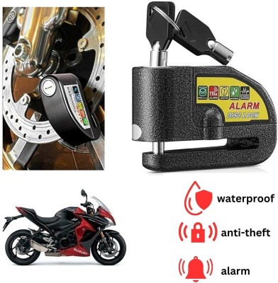 ENEMYT DISK ALARM LOCK Motorcycle Alarm Lock Anti-Theft Alarm Wheel Disc Brake For GSX S1000F Disc Lock(Black)