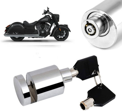 AUTO PEARL Heavy Duty Anti Theft Motorcycle Chrome Stainless Steel Disc Brake Lock-249 Disc Lock(Silver)
