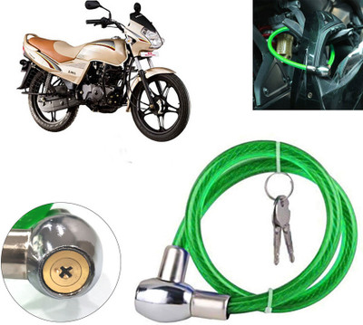 AUTO PEARL Multipurpose Heavy Duty, Goti Lock for Freedom Cable Key Lock for Bikes, Bicycle, Helmet, Luggage_409 Chain Lock(Green)