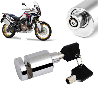 AUTO PEARL Heavy Duty Anti Theft Motorcycle Chrome Stainless Steel Disc Brake Lock-219 Disc Lock(Silver)