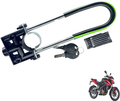 Generox security lock for Pulsar 200 NS DTS-i Green and Black Pulsar 200 NS DTS-i U Lock(Black, Green)
