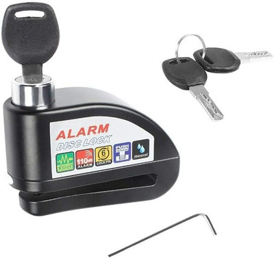 Kagbeni Disc Brake Lock, Ultra 110db Alarm Anti-Theft Motorcycle High-Security Disc Brake Lock for Motorcycles and Bicycles Disc Lock(Black)