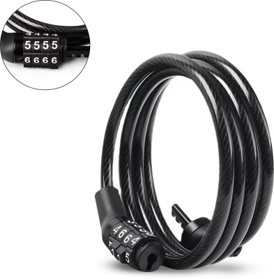 Robustt Bike Lock Cable with Complimentary Mounting Bracket, Cycle Lock Pack of 1 Cycle Lock