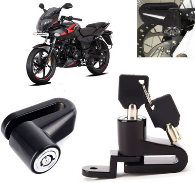 AUTO PEARL Disc Brake Lock, Anti Theft Heavy Duty Security Disc Lock for Pulsar 220 Dsic Lock_080 Disc Lock(Black)