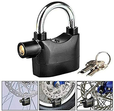MELZRON Anti Theft Motion Sensor Alarm Lock Security with 3 Key 110db Waterproof Padlock Anti Theft Motion Sensor Alarm Lock Security with 3 Key 110db Waterproof Padlock Disc Lock, Pad Lock(Black)
