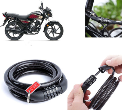 AutoGnix Multipurpose Heavy Duty, Security Number Lock for Navi Number Chain Cable Lock for Bikes, Bicycle, Helmet, Luggage_772 Combination Lock(Black)