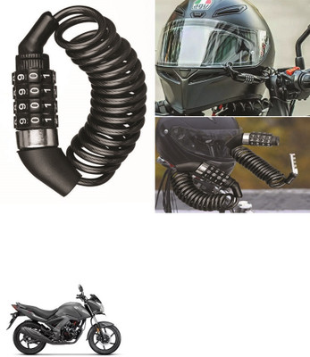 ENEMYT Multi-functional 4 Digit Combination Helmet Lock For CB Unicorn Combination Lock(Black)