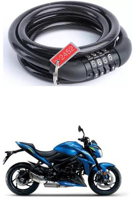 E-Shoppe Bike Number Smart Lock For GSX-S1000 ABS Quick Release Lock(Black)