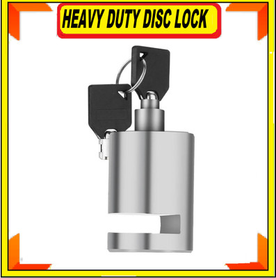 HALLOWS Heavy Duty Stainless Steel Chrome Security Anti-Theft Lock for Motorcycle Heavy Stainless Steel Disc Break Security Lock Disc Lock(Silver)