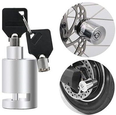 Sunriders Anti Theft Disc Lock | High Quality Material | Keyless Locking | Waterproof Motorcycle Bicycle Disk Lock 07865 Disc Lock Disc Lock(Silver)