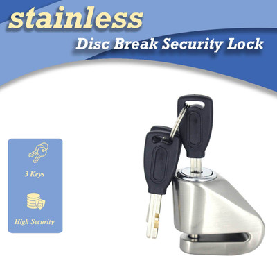 SHOWRIDE Universal Bike DISC LOOK New Design Disk Lock Heavy Stainless Steel Disc Lock(Silver)
