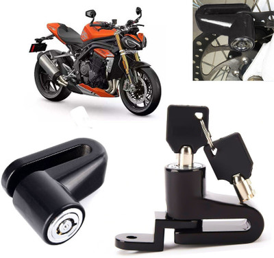 AUTO PEARL Anti Theft Heavy Duty Security Disc Lock for Speed Triple Dsic Lock_631 Disc Lock(Black)