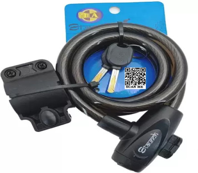 AIRSKY Heavy Quality Cycle Cable Lock , Helmet Lock Cable Lock, Wheel Lock(Black)