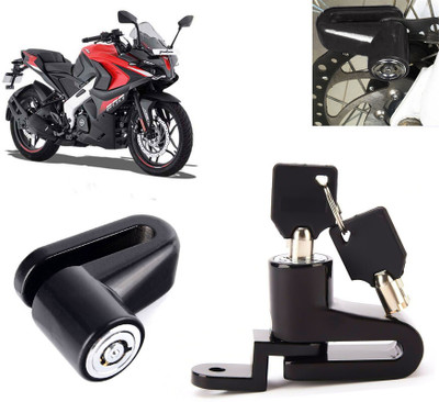 AUTO PEARL Disc Brake Lock, Anti Theft Heavy Duty Security Disc Lock for Pulsar 200 Dsic Lock_075 Disc Lock(Black)