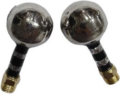 Bullkartzone HH-03 Heavy Mirror Nut Pair (Black & Chrome Finish) Handle Bar(Gold, Silver, Black)