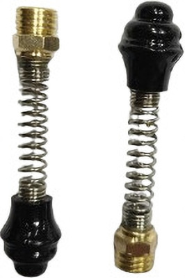 Bullkartzone HH-01 Universal Spring Mirror Nut Pair (Black & Chrome Finish) Handle Bar(Gold, Silver, Black)