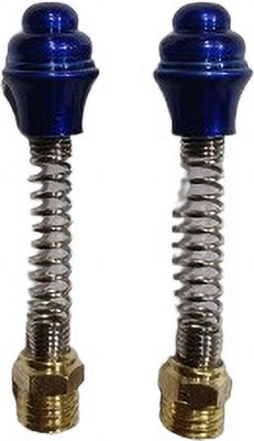 Bullkartzone HH-04 Universal Spring Mirror Nut Pair (Blue & Chrome Finish) Handle Bar(Gold, Silver, Blue)