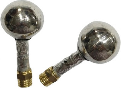 Bullkartzone HH-02 Heavy Mirror Nut Pair (Chrome Finish) Handle Bar(Gold, Silver)