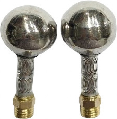 Bullkartzone HH-04 Heavy Mirror Nut Pair (Chrome Finish) Handle Bar(Gold, Silver)