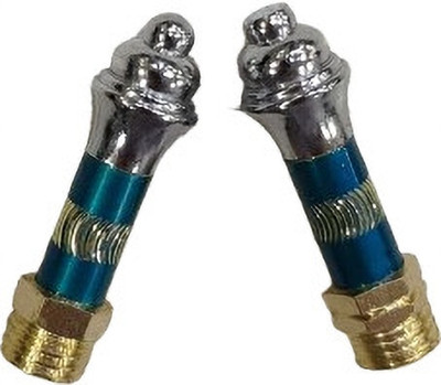 Golden Fox YN-03 Universal Heavy Mirror Nut Pair (Blue & Chrome Finish) Bike Mirror Adapter