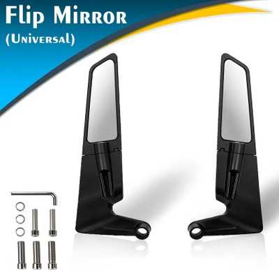 AIRSKY Manual Rear View Mirror For KTM, Yamaha, TVS, Suzuki, Honda, Universal For Bike Universal For Bike(Left, Right)