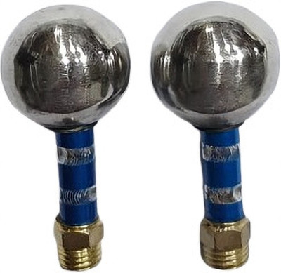 Bullkartzone HH-04 Heavy Mirror Nut Pair (Blue & Chrome Finish) Handle Bar(Gold, Blue, Silver)