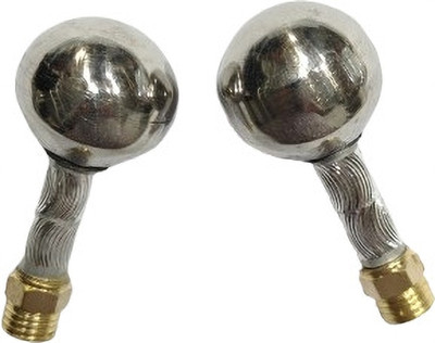 Bullkartzone HH-03 Heavy Mirror Nut Pair (Chrome Finish) Handle Bar(Gold, Silver)