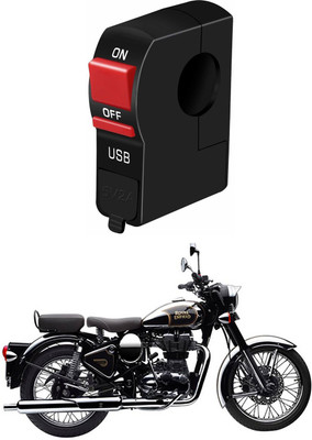 Enfield Works Bike Handle Bar Universal Switch With USB EW-170 2 A Bike Mobile Charger