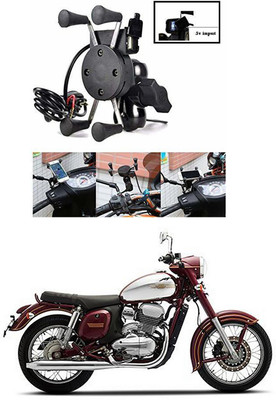 Enfield Works MultiFunctional Mobile Holder with USB Charger Mototrcycle Mobile Holder EW-27 2.1 A Bike Mobile Charger