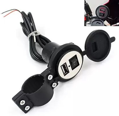 Aayatouch Motorcycle Charger for Phone,2.1A USB Charger with ON/Off Switch 5 A 5 A Bike Mobile Charger