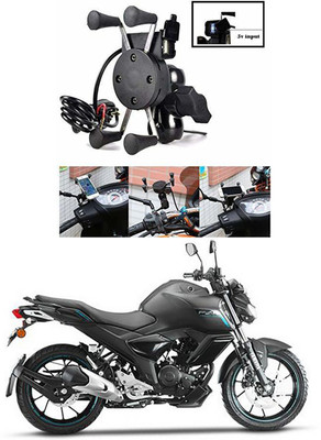 Enfield Works MultiFunctional Mobile Holder with USB Charger Mototrcycle Mobile Holder EW-46 2.1 A Bike Mobile Charger