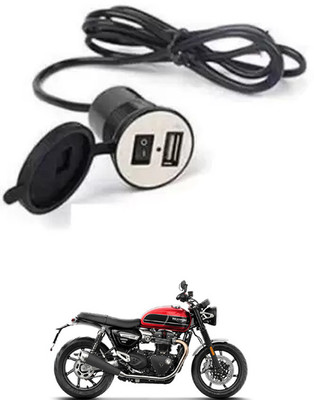 FKOK Stylist Bike USB Charger Socket Power Outlet 5V 2 A For Speed Twin 12 A Bike Mobile Charger