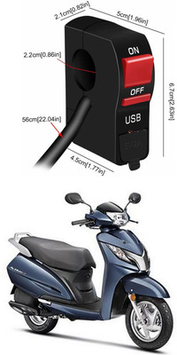 Enfield Works Bike Handle Bar Universal Switch With USB EW-401 2 A Bike Mobile Charger