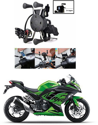 Enfield Works MultiFunctional Mobile Holder with USB Charger Mototrcycle Mobile Holder EW-74 2.1 A Bike Mobile Charger