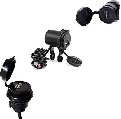 thetrishafab Charger with Switch for Bike, MotorcSycle 10 A Bike Mobile Charger