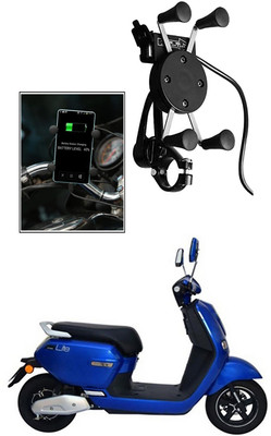 Enfield Works MultiFunctional Mobile Holder with USB Charger Mototrcycle Mobile Holder EW-179 2.1 A Bike Mobile Charger