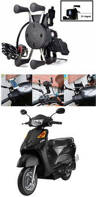 Enfield Works MultiFunctional Mobile Holder with USB Charger Mototrcycle Mobile Holder EW-37 2.1 A Bike Mobile Charger