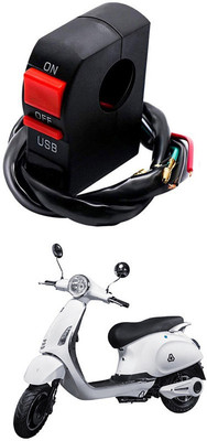 Enfield Works Bike Handle Bar Universal Switch With USB EW-790 2 A Bike Mobile Charger