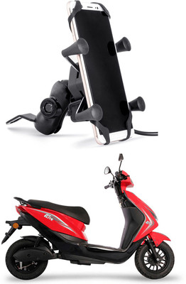 Enfield Works MultiFunctional Mobile Holder with USB Charger Mototrcycle Mobile Holder EW-525 2.1 A Bike Mobile Charger