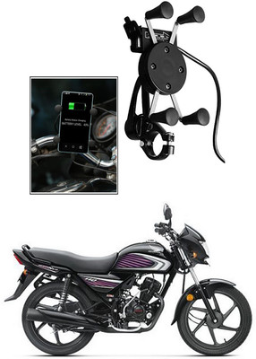 Enfield Works MultiFunctional Mobile Holder with USB Charger Mototrcycle Mobile Holder EW-174 2.1 A Bike Mobile Charger