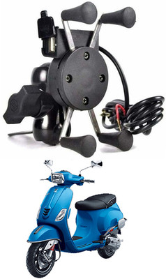Enfield Works MultiFunctional Mobile Holder with USB Charger Mototrcycle Mobile Holder EW-436 2.1 A Bike Mobile Charger