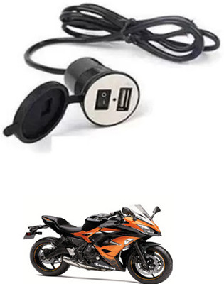 FKOK Stylist Bike USB Charger Socket Power Outlet 5V 2 A For Ninja 650 12 A Bike Mobile Charger