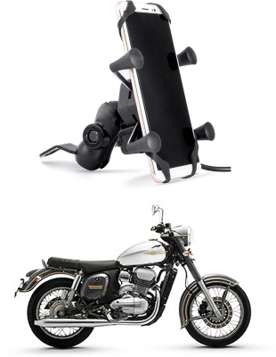 Enfield Works MultiFunctional Mobile Holder with USB Charger Mototrcycle Mobile Holder EW-471 2.1 A Bike Mobile Charger