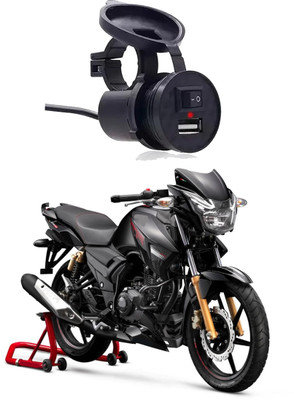 Shopone Mono USB Charger Socket Power Outlet 5V 2 A for Apache RTR Series 1.2 A Bike Mobile Charger