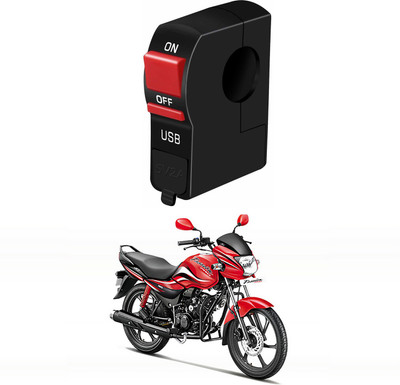 Enfield Works Bike Handle Bar Universal Switch With USB EW-162 2 A Bike Mobile Charger