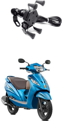 Enfield Works MultiFunctional Mobile Holder with USB Charger Mototrcycle Mobile Holder EW-636 2.1 A Bike Mobile Charger