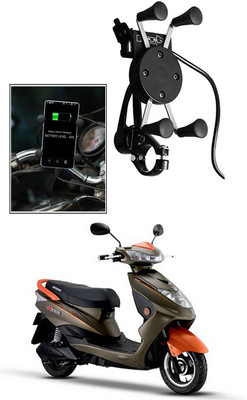 Enfield Works MultiFunctional Mobile Holder with USB Charger Mototrcycle Mobile Holder EW-238 2.1 A Bike Mobile Charger