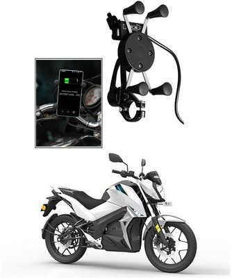 Enfield Works MultiFunctional Mobile Holder with USB Charger Mototrcycle Mobile Holder EW-148 2.1 A Bike Mobile Charger